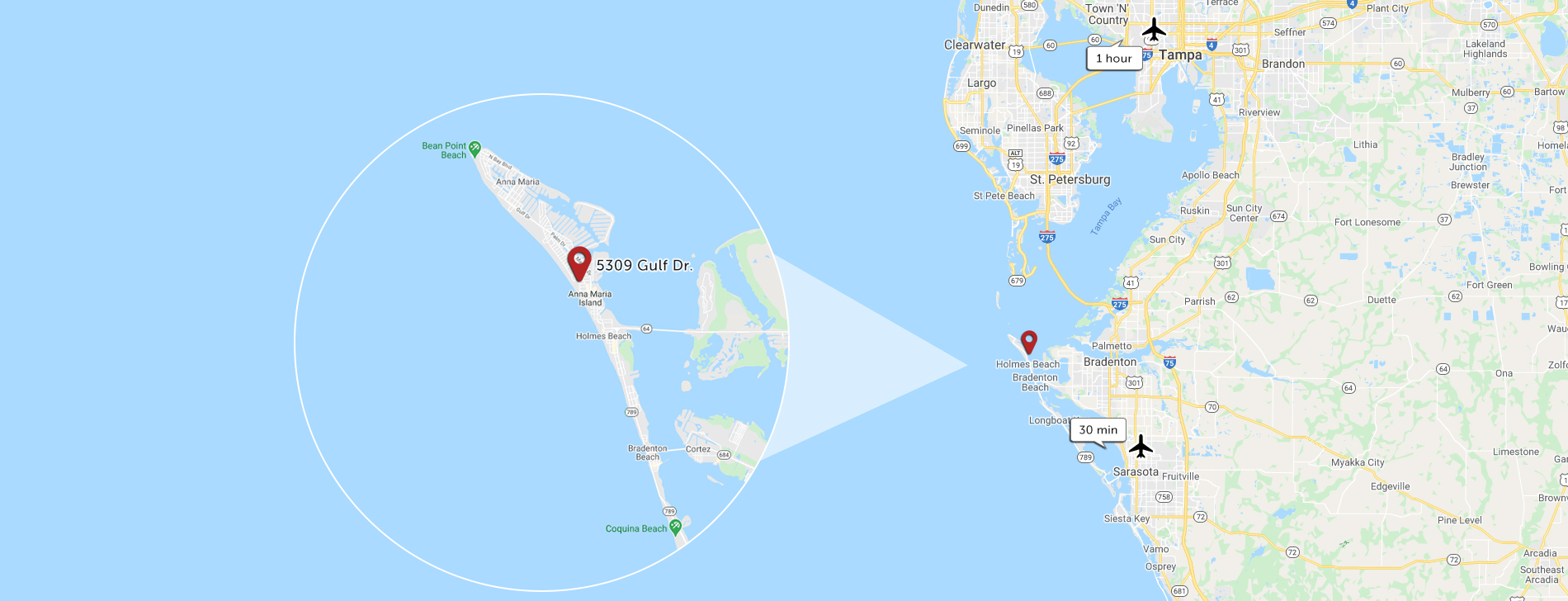 Beach House Real Estate map