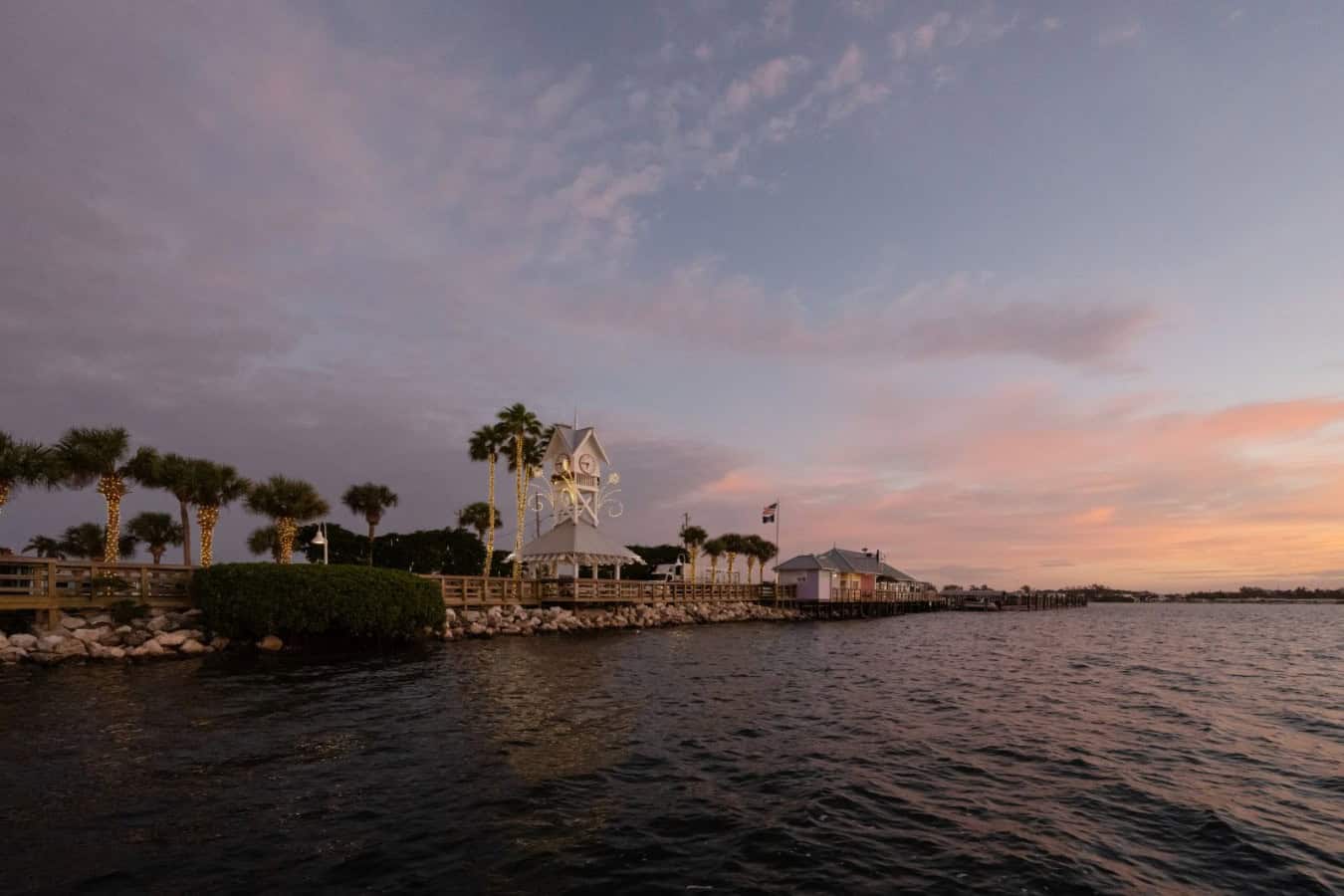 Bridge Street Pier on AMI sunset