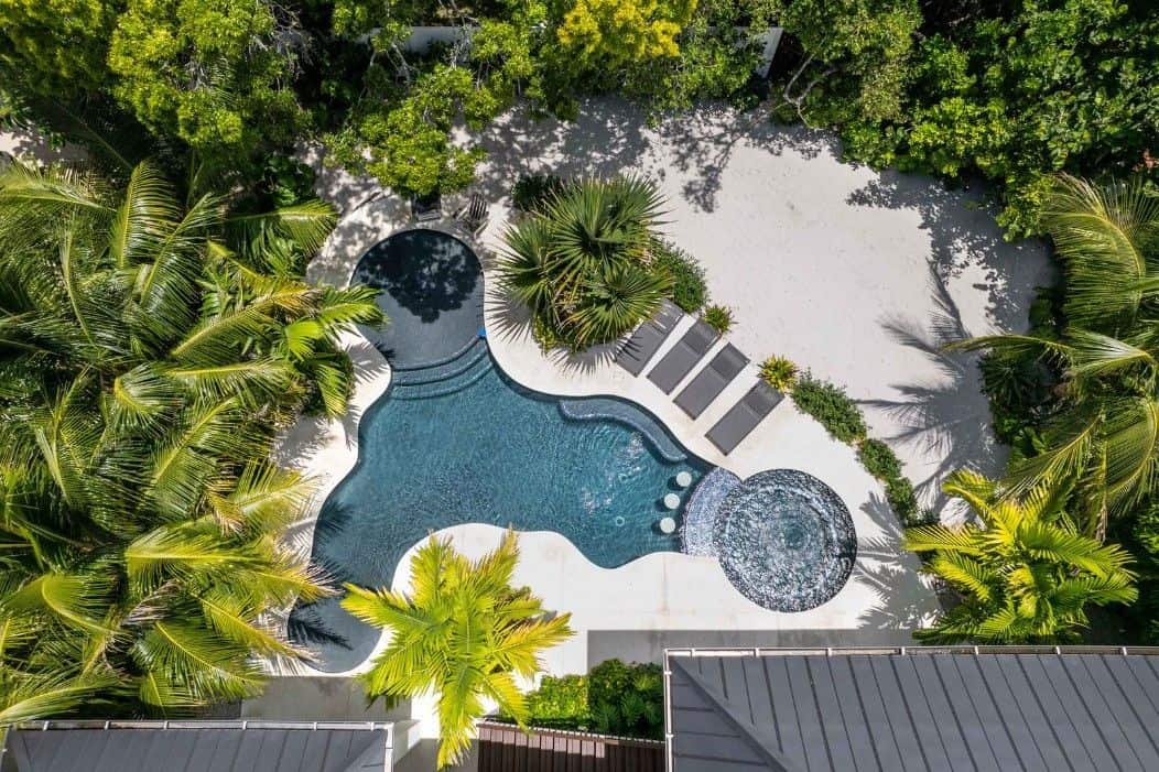 aerial photo of pool at AMI rental