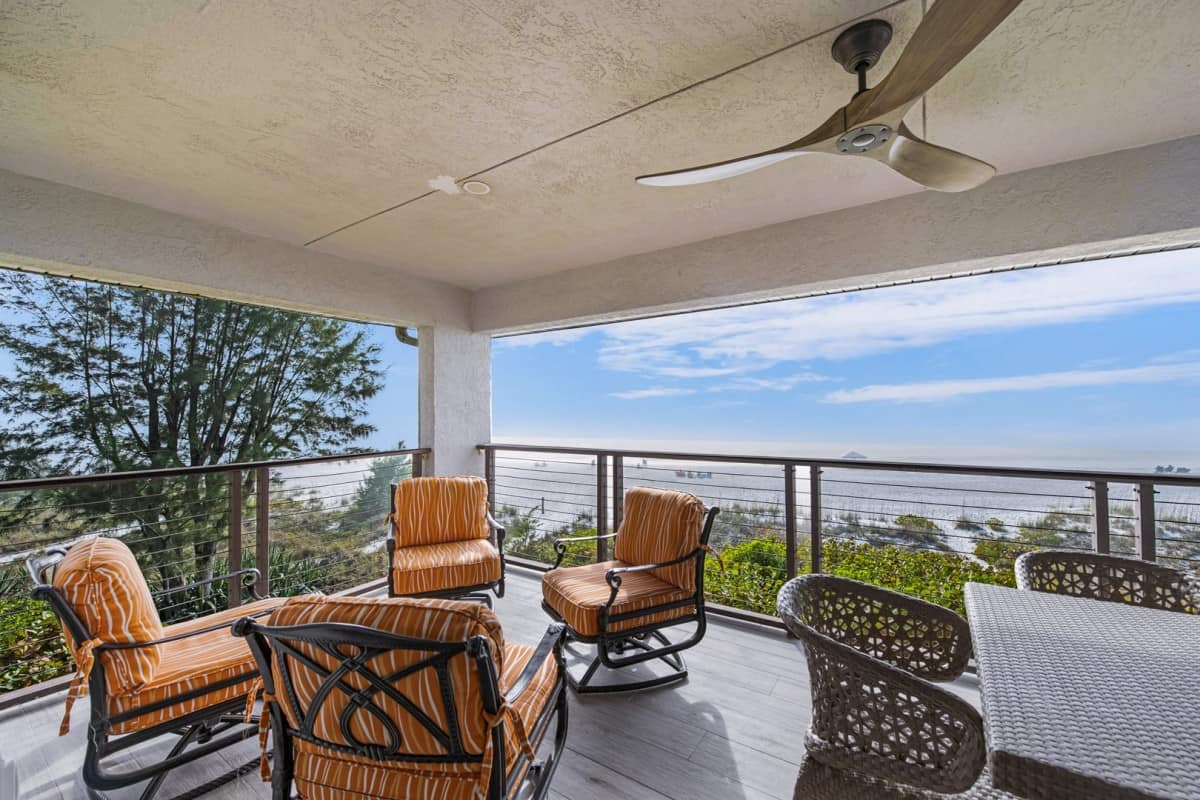 patio view of vacation rental in anna maria island bradenton beach area